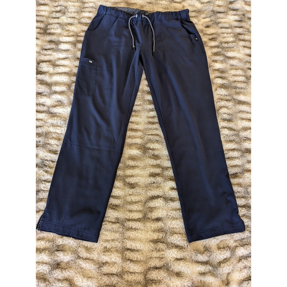 Koi Next Gen Navy Blue Scrub Pants Womens Large Regular Cargo Medical Trousers